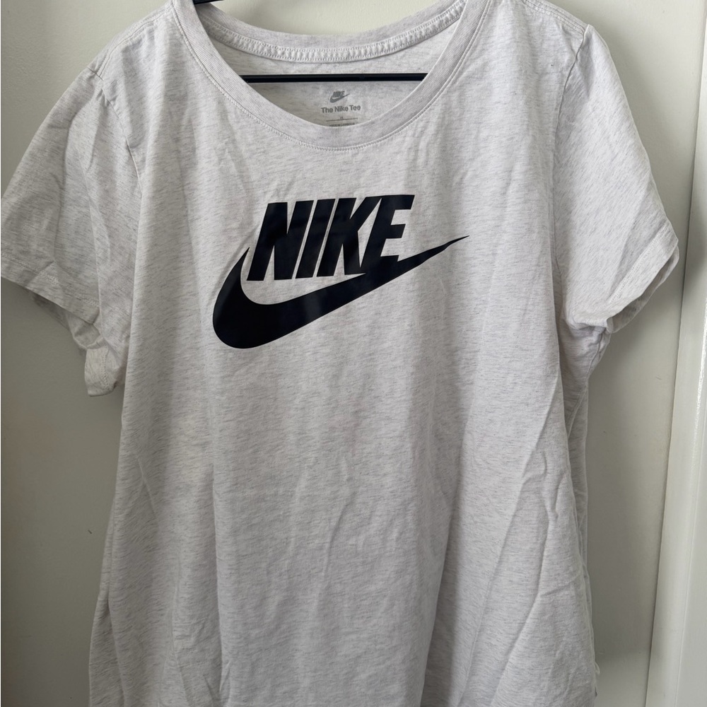 Nike Gray Crewneck Tee with Subtle Logo